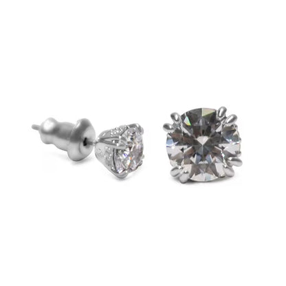 Round Cut White Crystal Stilla Stud Earrings