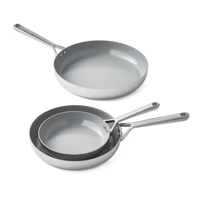 3-Piece Modern Tri-Ply Fry Pan Set