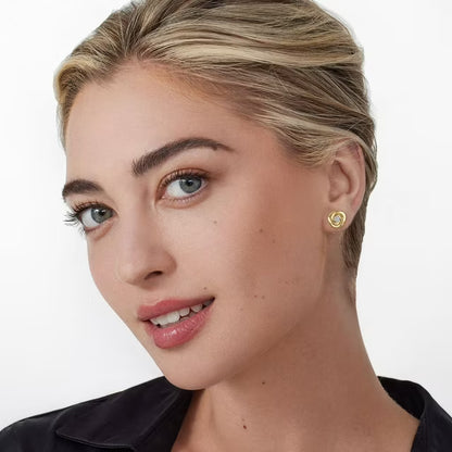 0.10 CT. T.W. Diamond Love Knot Earring in 14K Gold