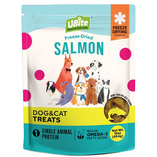 Adult Dog and Cat Salmon Freeze Dried Treats, 16 oz.