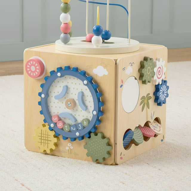 Large Wooden Activity Cube