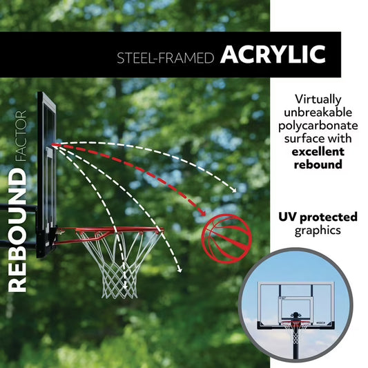 30" Polycarbonate Portable Youth Basketball Hoop