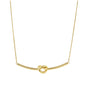Bar Knot Tube Necklace in 14K Yellow Gold