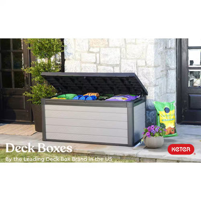 150 Gal. Resin Large Durable Grey Deck Box