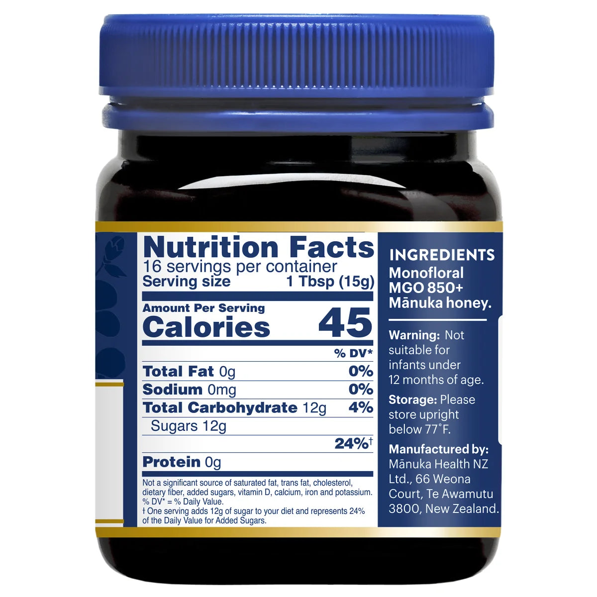 Raw Manuka Honey 8.8 oz- Manuka Health UMF 20+ (MGO 850+)