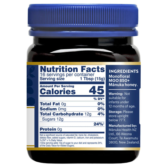Raw Manuka Honey 8.8 oz- Manuka Health UMF 20+ (MGO 850+)