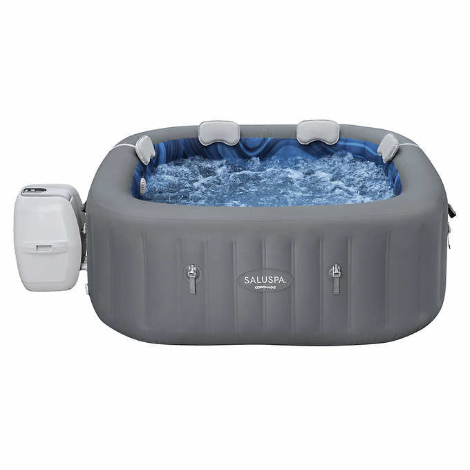 SaluSpa Coronado EnergySense Square Air Jet 4-6 Person Inflatable Spa