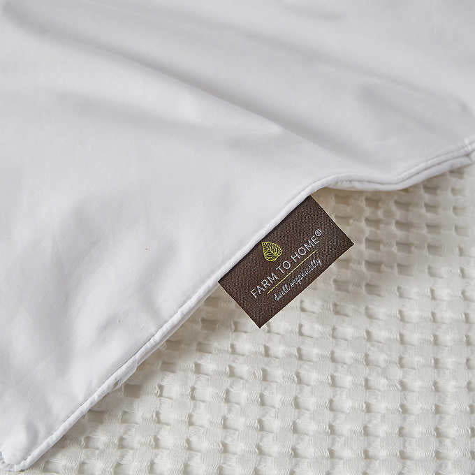 Farm to Home Organic Cotton Premium White Down Comforter - Thumbnail 3