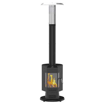 Flame Pro 81”H Steel Patio Pellet Heater