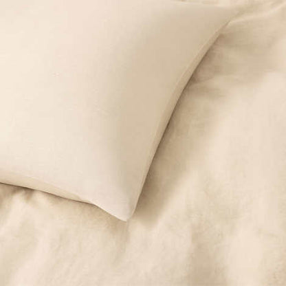 WelHome Cotton Linen Relaxed Duvet Cover, 3-piece Set
