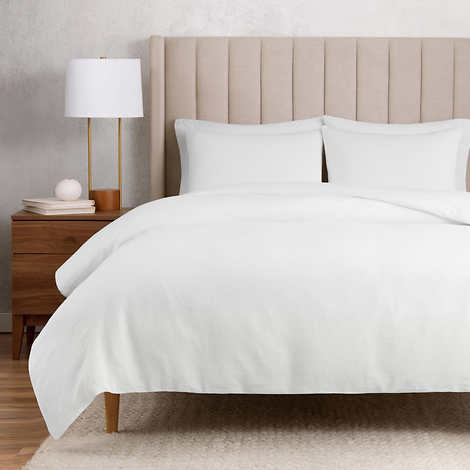 WelHome Cotton Linen Relaxed Duvet Cover, 3-piece Set