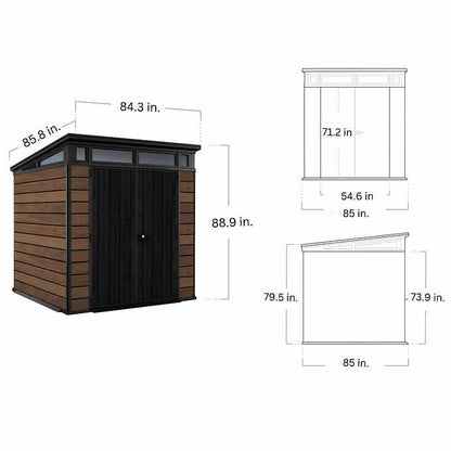 Keter DecoCoat 7x7 Premium Modern Outdoor Storage Shed