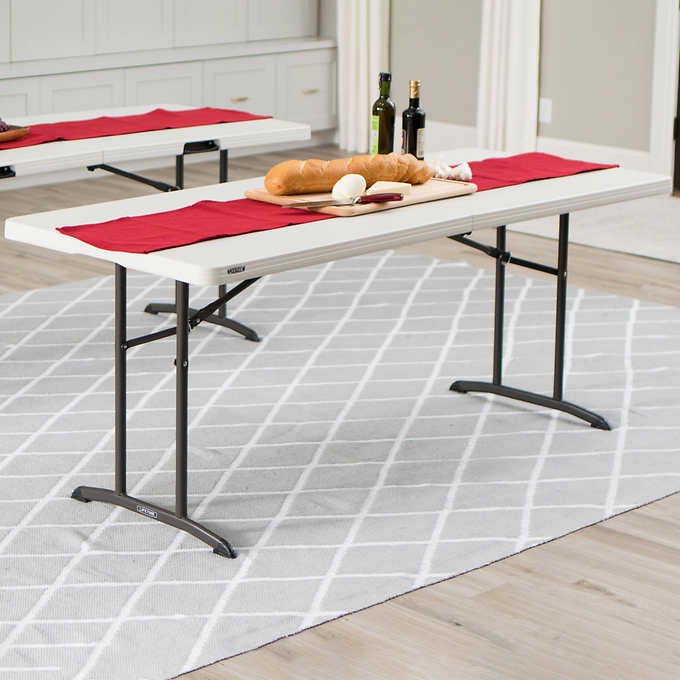 Commercial 6' Fold-in-Half Table, 2-pack