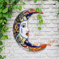 Talavera Style La Luna Ceramic Wall Art