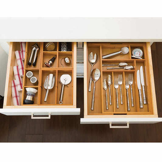 Classics 4-piece Bamboo Expandable Drawer Organizer