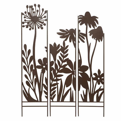 3-panel Garden Mural Stakes