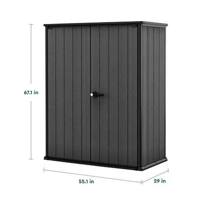 Keter Cortina Alto Premium Modern Vertical Outdoor Storage Shed