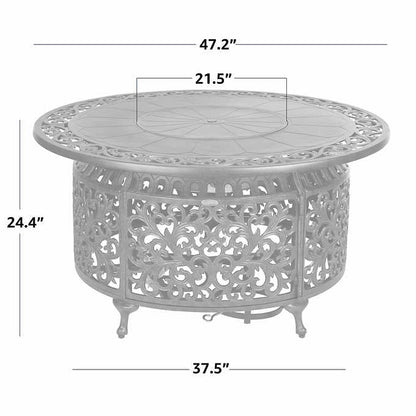 Sedona Cast Gas Fire Pit Round
