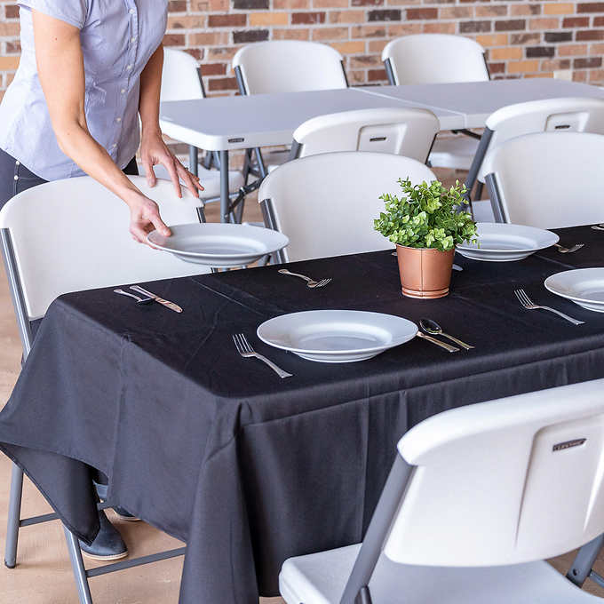 Commercial 6' Fold-in-Half Table, 2-pack