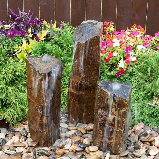 Stone Column Fountains Set