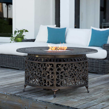 Sedona Cast Gas Fire Pit Round