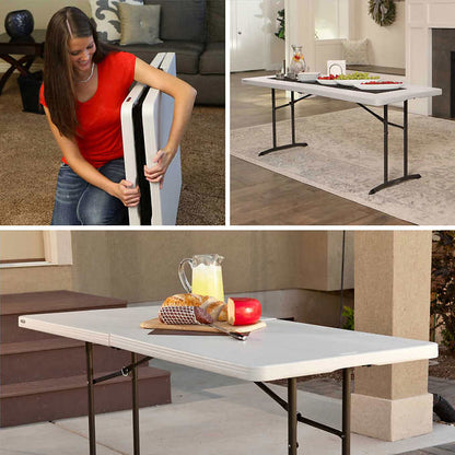 Commercial 6' Fold-in-Half Table, 2-pack