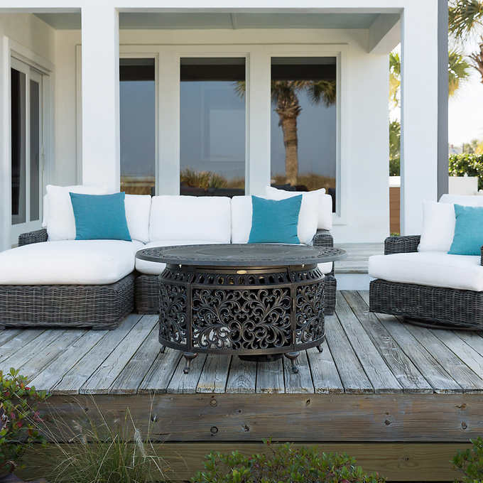 Sedona Cast Gas Fire Pit Round
