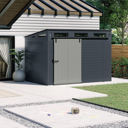 Suncast Modernist 10ft x 7ft. Sliding Door Storage Shed