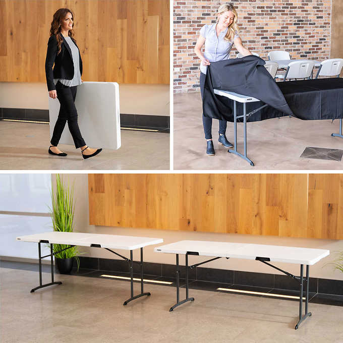 Commercial 6' Fold-in-Half Table, 2-pack