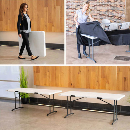Commercial 6' Fold-in-Half Table, 2-pack