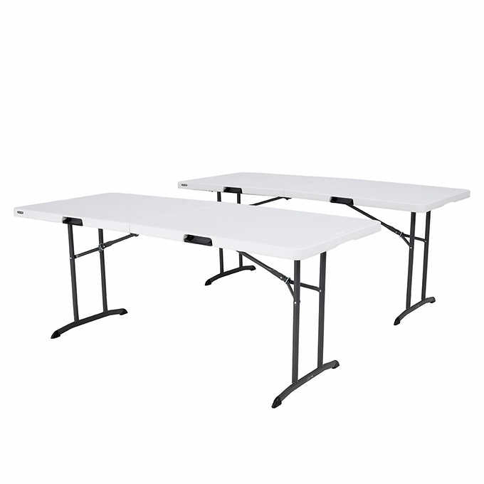 Commercial 6' Fold-in-Half Table, 2-pack