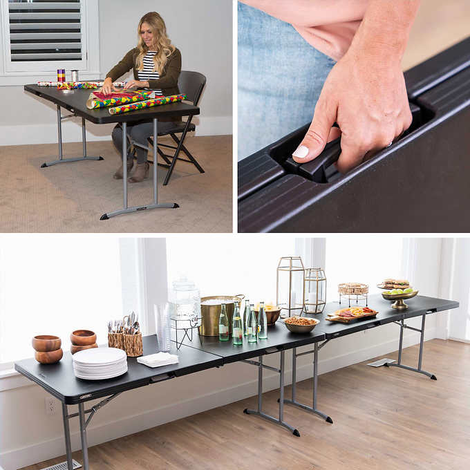 Commercial 6' Fold-in-Half Table, 2-pack
