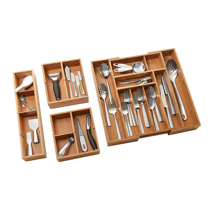 Classics 4-piece Bamboo Expandable Drawer Organizer