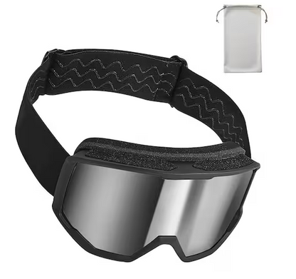 Silver Mirror Lens OTG Anti-Fog Snow Goggles