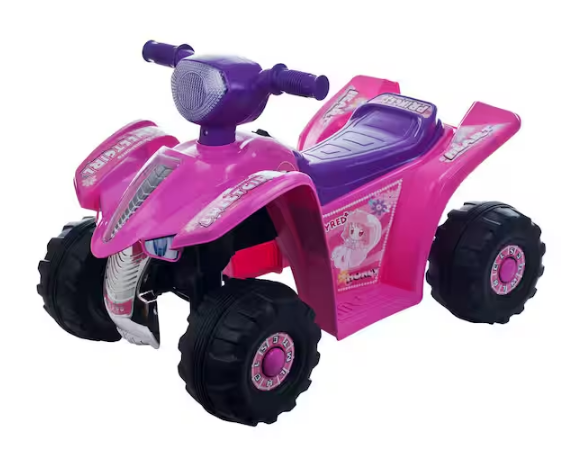 Battery Powered Ride on Toy 4-Wheeler in Pink/Purple