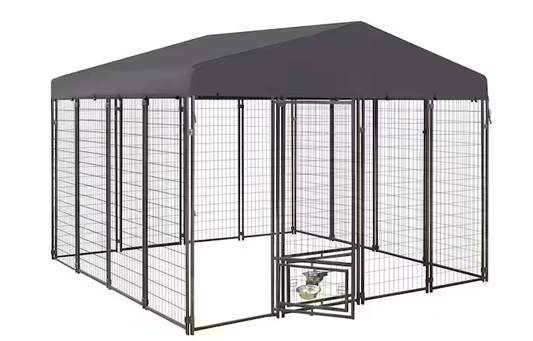 Outdoor Dog Cage Fence with Cover