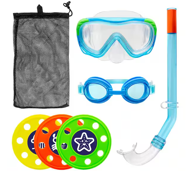 Multi-Color Lil Splashers Kids Combination Dive and Snorkel Set