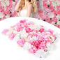 8-Piece Silk Artificial Rose Flower Wall Panels
