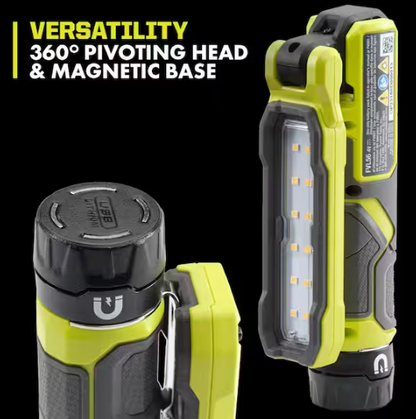 USB Lithium Cordless Inspection Flashlight and Pivoting Head Flashlight