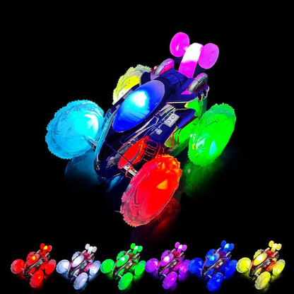 Blue Flipster Chameleon Light-Up RC Stunt Car
