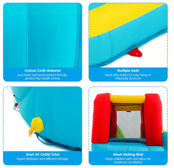 Multi-Color Inflatable Water Slide