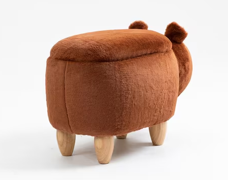 Brown Bear Animal Storage Kids Ottoman