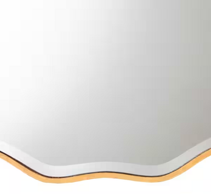 42 in. W x 42 in. H Gold Round Framed Mirror