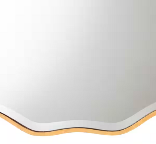 42 in. W x 42 in. H Gold Round Framed Mirror