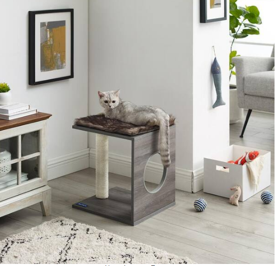 Sheree 17 in. Gray Brown Cat Tree