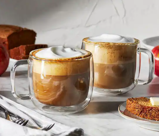 2-pc Double-Wall Glass Cappuccino Mug Set
