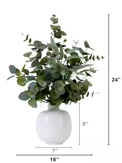 24 in. Green Artificial Eucalyptus Leaves