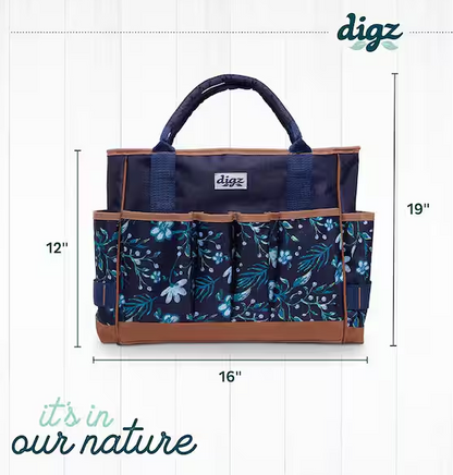 Women's 1-Size Gardening Tool Tote with 17 Pockets