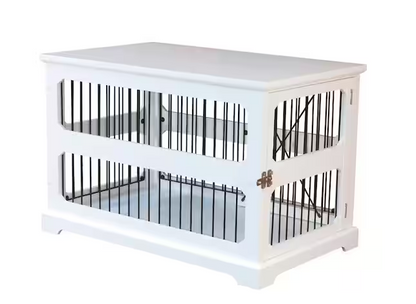 Slide Aside Crate And End Table, White, Medium