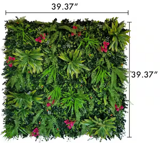 Green Artificial Verona Leaf Panels (Set of 4)